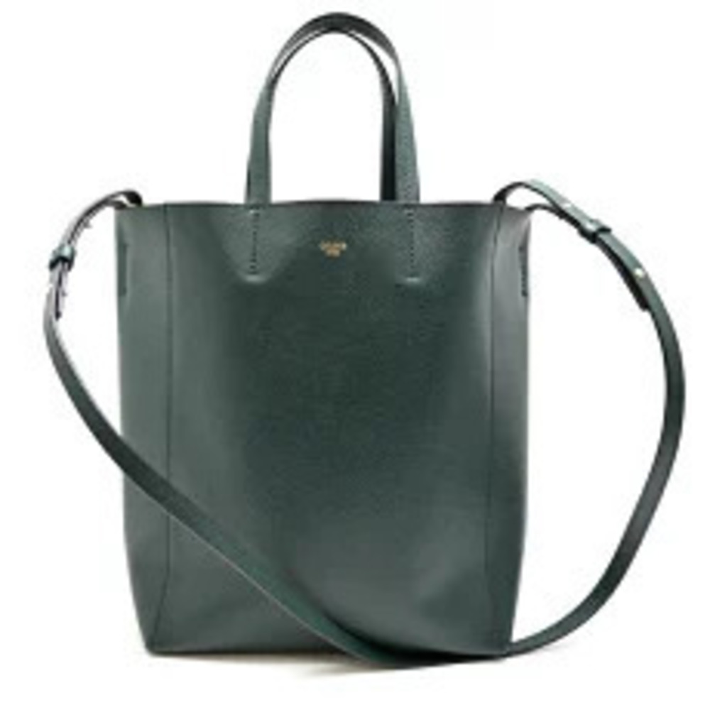 Celine Vertical Cabas Tote Bag Leather Green